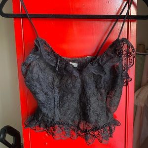 Urban Outfitters lace cropped top